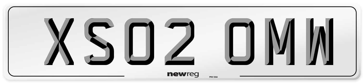 XS02 OMW Number Plate from New Reg
